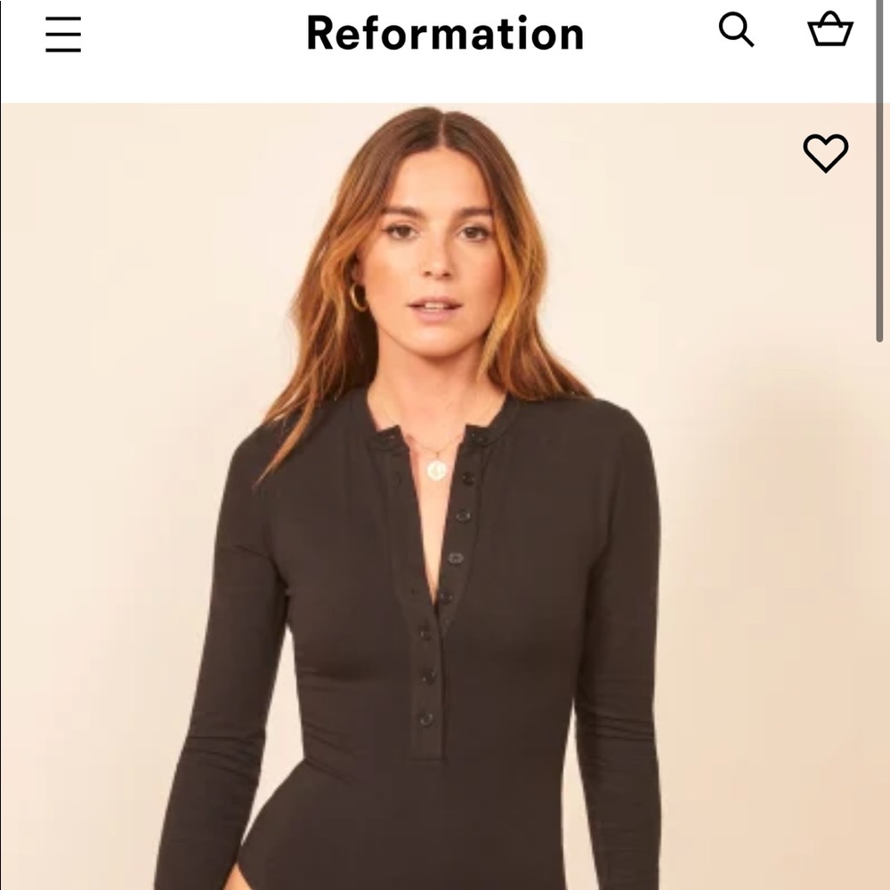 REFORMATION bodysuit in the color GRAY. SOLD OUT online